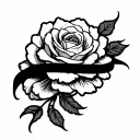 I want a tattoo with two solid black bands around the front of my upper arm (biceps). The lower band should have small o tattoo design idea