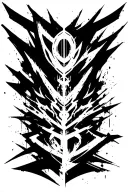 Raw Blackwork Chaotic Bold Strokes Flow Brutalist, Dark Abstract tattoo design idea