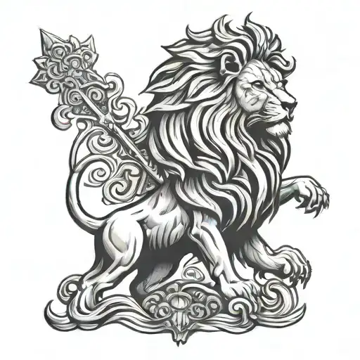 Lion, Jesus, King tattoo design idea