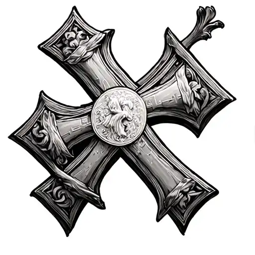  st george's cross tattoo  tattoo design idea