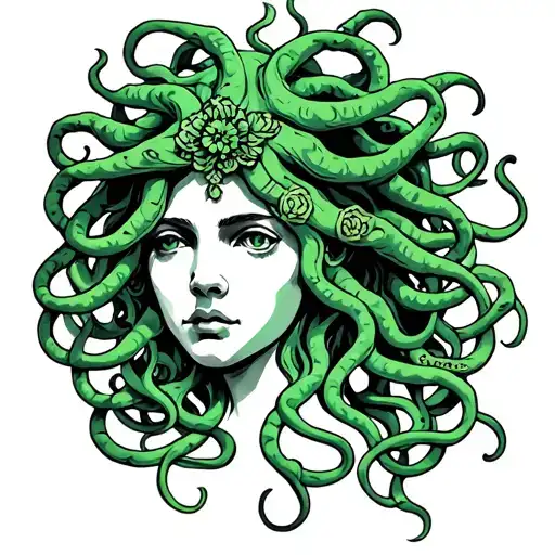 medusa head tattoo design idea