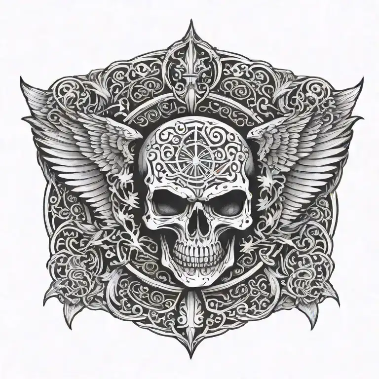 death love family strength courage bravery honor tattoo design idea