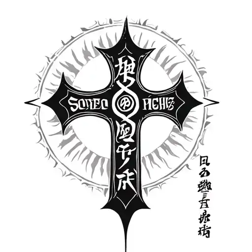  st. andrew cross the word wowo Philippines sun, the word sonder and itachi uchiha tattoo design idea