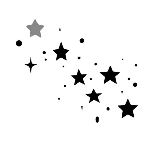 Filler Stars and Dots tattoo design idea