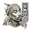 Tupac Shakur tattoo design idea