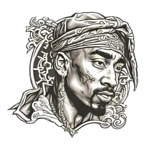 Tupac Shakur tattoo design idea
