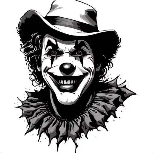 hobo clown smile now cry later tattoo tattoo design idea
