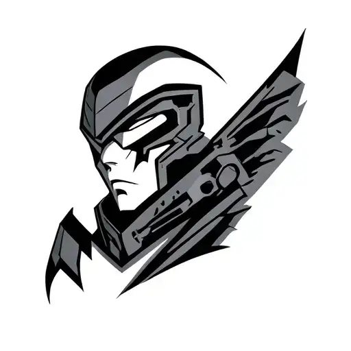 corta from halo with the legendary difficulty logo tattoo design idea