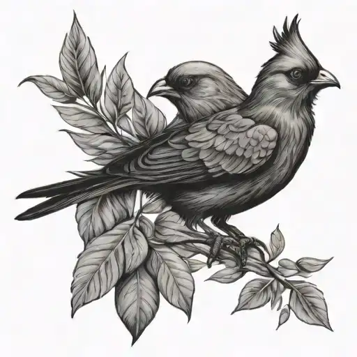 the terrible bird and the Laurel tattoo design idea