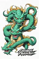 shenron dragon ball z shoulder with n64 characters tattoo design idea