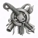zipper from clothes tattoo design idea