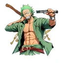 zoro one piece tattoo design idea