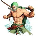 zoro one piece tattoo design idea