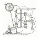 A tattoo design incorporating elements of engineering or electricity as a nod to the name Edison tattoo design idea