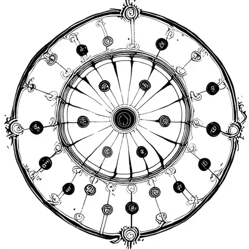 circle of fifths stilish guitar tattoo design idea