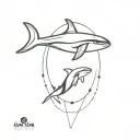 an eye of orca whale tattoo design idea