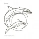 an eye of orca whale tattoo design idea