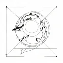 an eye of orca whale tattoo design idea