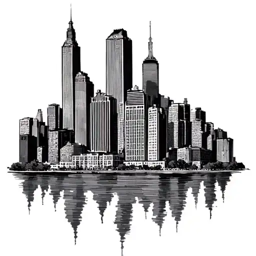Philly Skyline tattoo design idea