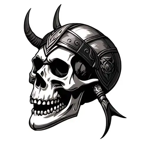 Viking Skull tattoo design idea