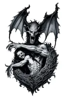 Demons trapped inside tattoo design idea