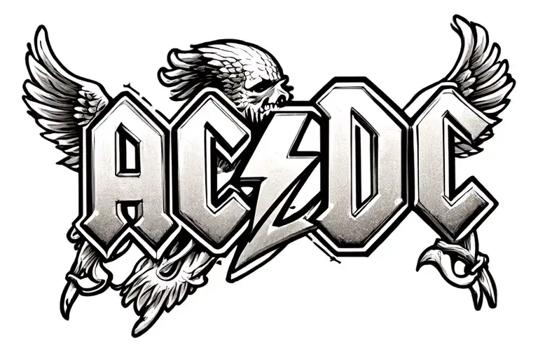 AC/DC logo tattoo design idea