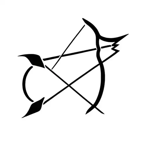 archery bow and arrow tattoo design idea