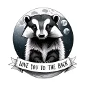 tattoo badger love you to the moon and back tattoo tattoo design idea
