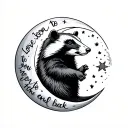 tattoo badger love you to the moon and back tattoo tattoo design idea