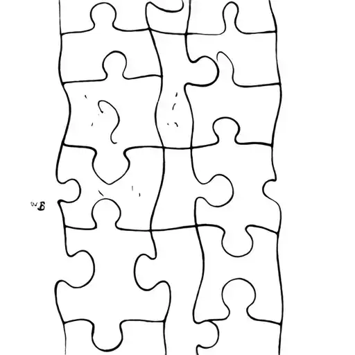 puzzle pieces incorporating elements like fire, water, earth air tattoo design idea