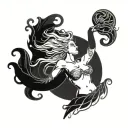 siren evil tattoo design idea