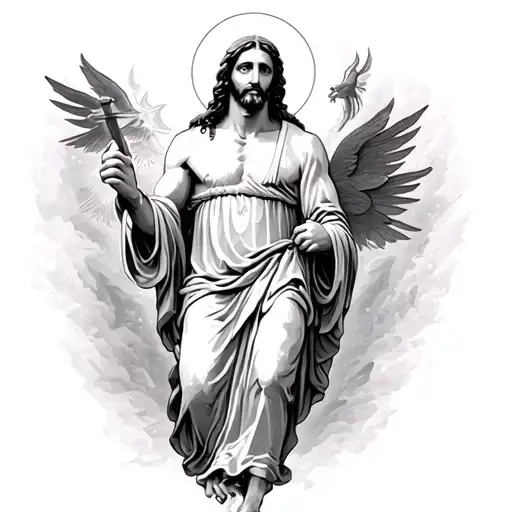 Jesus Resurrection tattoo design idea