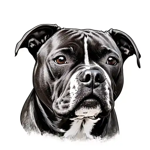 Staffy tattoo design idea