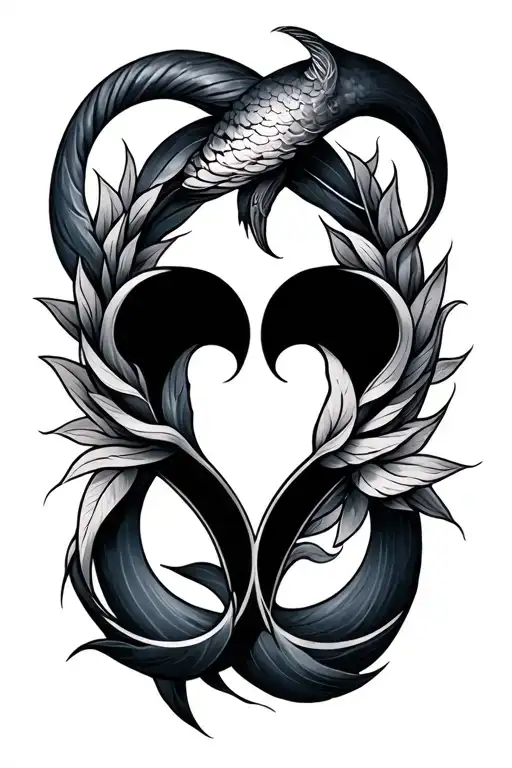 libra, cancer, leo, pisces sign mixed tattoo design idea