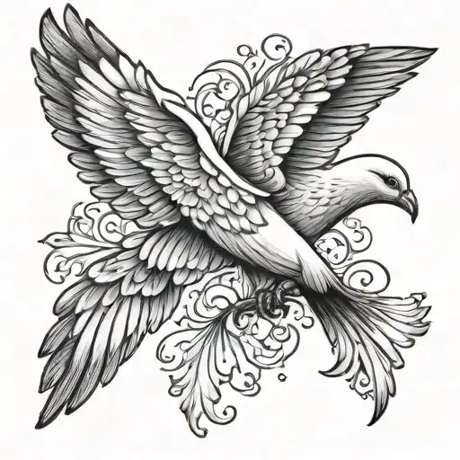 Dove Wings tattoo design idea