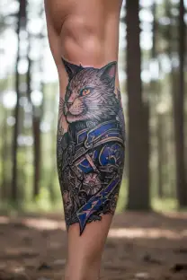 cat Witcher tattoo design idea