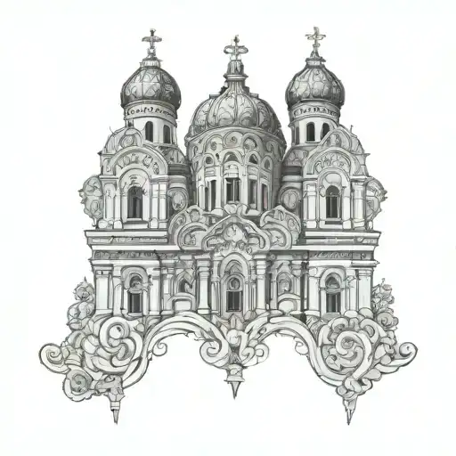 Russian Orthodox Church tattoo design idea