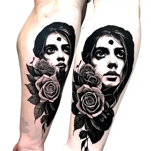 forever alone theme arm sleeve tattoo featuring tattoo design idea