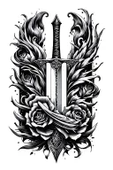 sword tattoo design idea