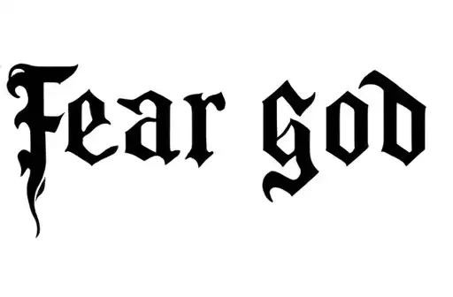 "Fear god" tattoo design idea