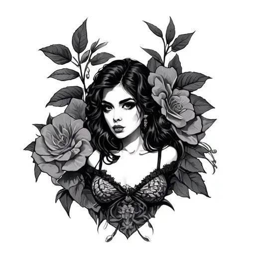 Prostitute tattoo design idea