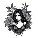 Prostitute tattoo design idea