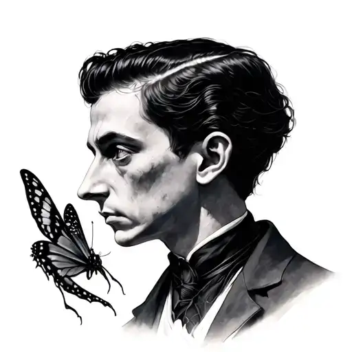 kafka metamorphosis portrayed tattoo design idea