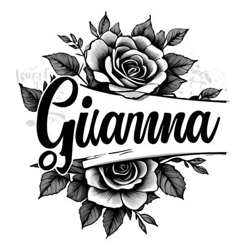 The name Gianna in cursive writing tattoo design idea