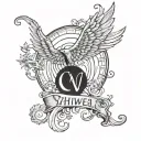 Yahweh in semi colon tattoo design idea