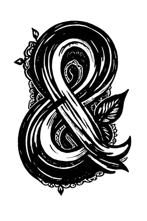 ampersand tattoo design idea