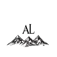 mountain line drawing style with A  L font line tattoo design idea