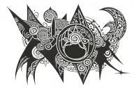 witchy tattoo design idea