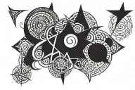 witchy tattoo design idea
