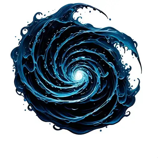 1. The Water SpiralSoul Code: Emotional Alchemy + Soul FlowSymbol: A spiral made of flowing water or wave lines, loopi tattoo design idea